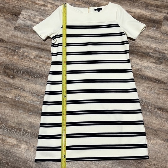 Nautica Womens Dress Size Medium Striped Short Sleeve Midi Preppy Old Money - Picture 8 of 14